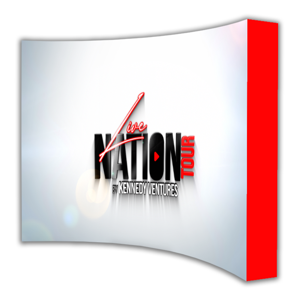 Curved Velcro Fabric Pop Up Display