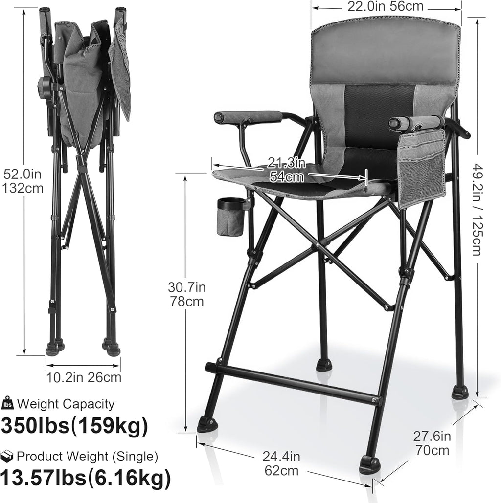 Tall Folding Chair with Custom Logo