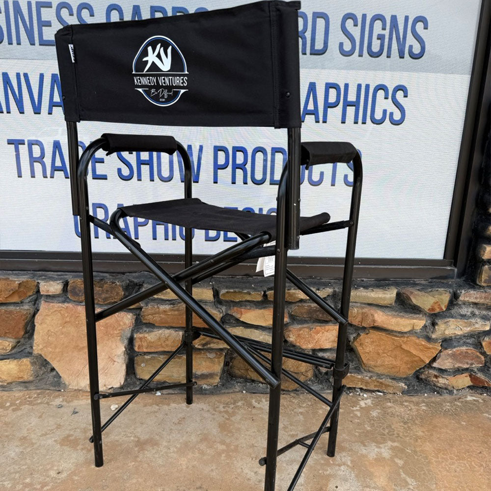 Tall Directors Chair with Custom Logo