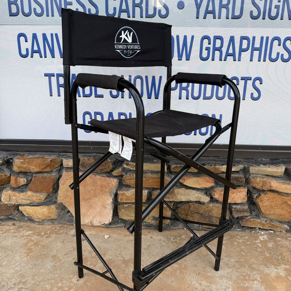 Tall Directors Chair with Custom Logo